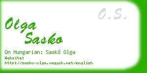 olga sasko business card